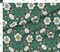 Flowers Green Blue Botanical Cottagecore Floral Dark Victorian Arts And Crafts Custom Printed Fabric by Spoonflower Various Fabrics by the Yard or Fat Quarter
